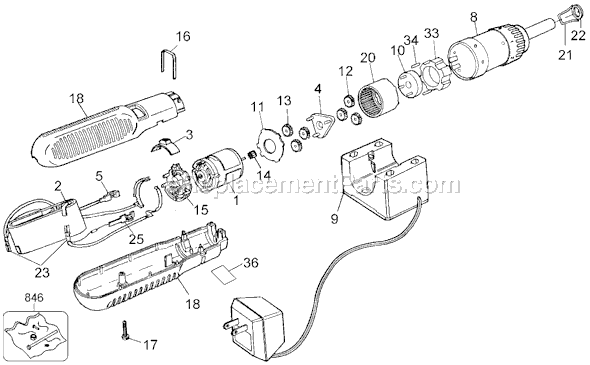 Page A Diagram and Parts List for MTE19 Type 1 Black and Decker Electric Drill